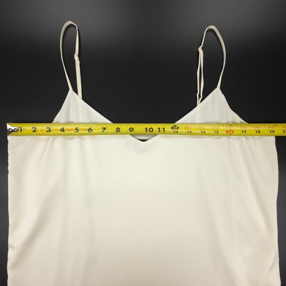 NEW Quince Washable Stretch Silk V-Neck Cami Ivory Basic Quiet Luxury Old Money - Picture 3 of 6